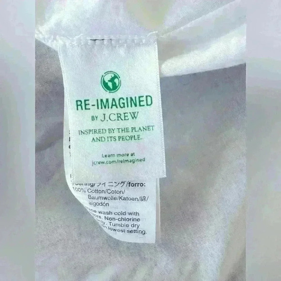 J. Crew Stripe Ruffleneck Tiered Popover Dress Size Medium Petite - Picture 14 of 15